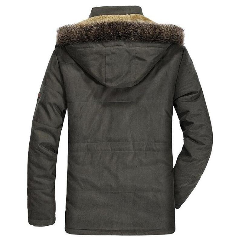 Men's Warm Thick Winter Fleece Parkas Jacket - AM APPAREL