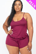 Plus Size Cami Top And Shorts Set - AM APPAREL
