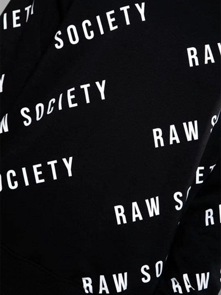 RAW SOCIETY Men's O-Neck Long Sleeves Casual Sweatshirts - AM APPAREL