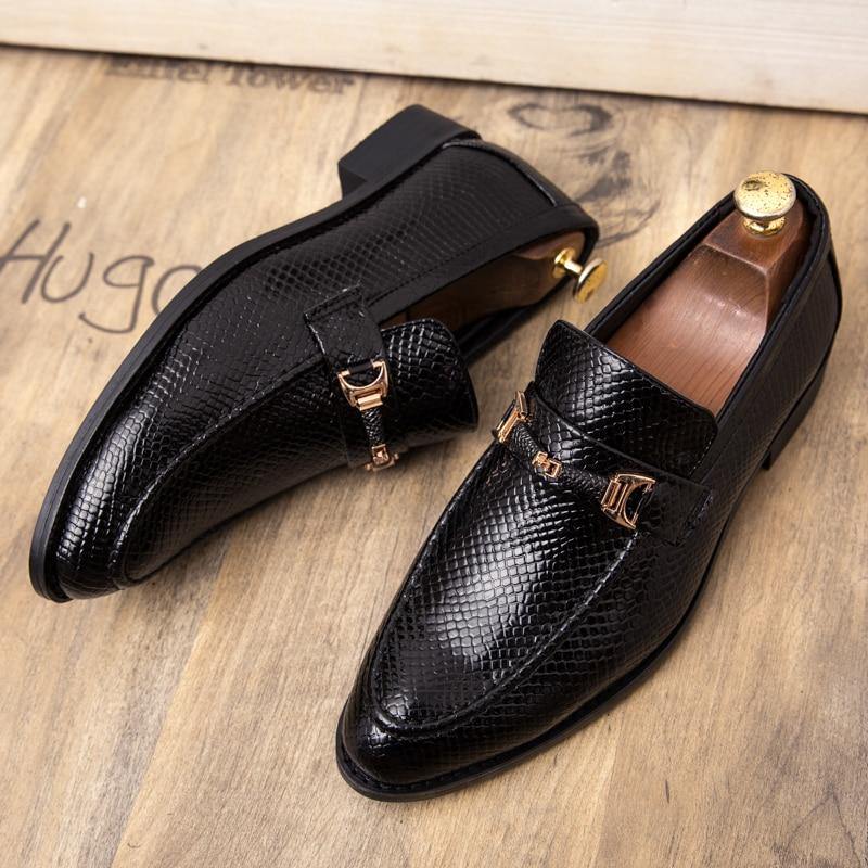 ROGUE Men's PU Leather Formal Loafers - AM APPAREL