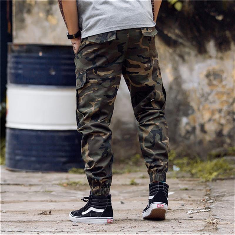 Streetwear Men's Camouflage Loose Fit Cargo Joggers - AM APPAREL