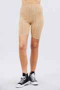 Twisted Effect Bermuda Length Sweater Shorts - AM APPAREL
