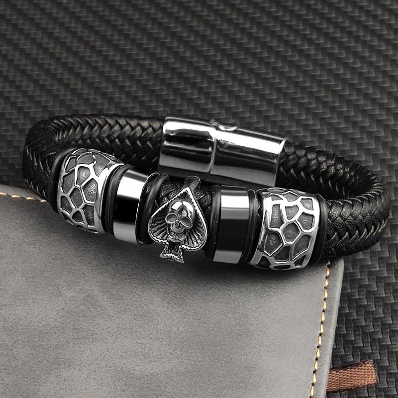 Unisex Braided Leather Bracelets - AM APPAREL