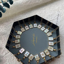 Unisex Square Letter Engraved Pendant Necklace - AM APPAREL