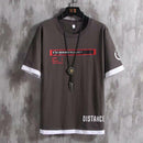 Unisex Streetwear Print Color Block T-shirt - AM APPAREL