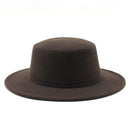 Unisex Woolen Flat Top Fedora Hat - AM APPAREL