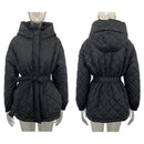 Women's Arygle Hooded Parkas Winter Coat - AM APPAREL
