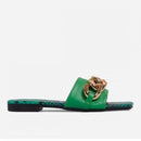 Women's Caual PU Leather W/ Chain Details - AM APPAREL