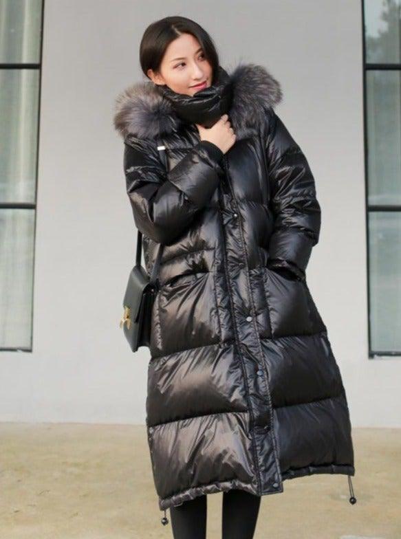 Women's Korean Style Long Winter Jacket - AM APPAREL