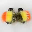 Women's Multi-Color Furrry Slippers - AM APPAREL