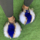 Women's Multi-Color Furrry Slippers - AM APPAREL