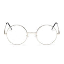 Women's Round Metal Frame Glasses With Clear Lens - AM APPAREL