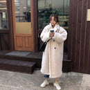 Women's Winter Solid Lamb Fur Coat - AM APPAREL