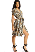 Wrapped Style Midi Dress - AM APPAREL